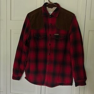 Field & Stream Red and Brown Plaid Jacket